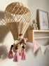 Generic Handmade Rattan Hot Air Balloon Wall Decor Boho Nursery and Kids Room Hanging (Small)