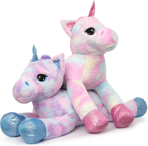 15 inch Small Stuffed Unicorn Animal Purple Rainbow Plush Little Fluffy Gifts for Kids Girls Boys Girlfriend