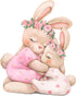 Mamarons Pink Bunny Nursery Wall Decals-Baby Girl Room Rabbit Wall Decor, Animal Stickers for Kids Playroom, Toddler