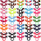 50pcs Children Hair Ties + 200pcs Rubber Bands, Cute Toddler Rabbit Ear Hair Ties, Seamless No Crease Ponytail Holders