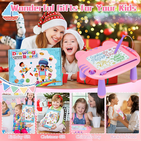 3-4 3,Learning 3 4 5 6 Toddler Toys,Toys for Year Old Girls,Magnetic Drawing Doodle Board for Toddler Educational Baby