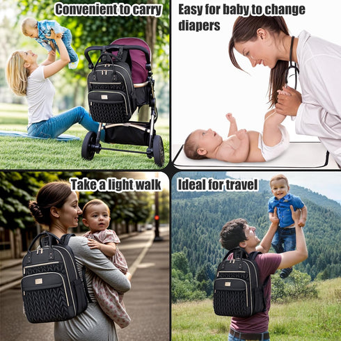 Tealari Backpack,Stylish Backpacks Diaper Bag Baby Diaper Bag,Waterproof Travel Diaper Baby Bags with Changing