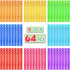 Bubble Wands Party Favors - Pack of 64 Mini Neon Bubble Wands, Non-Toxic Kids’ Bath Toy