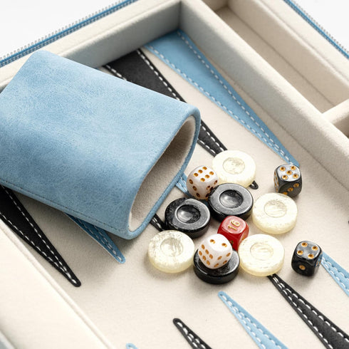 Lingle Backgammon Sets Backgammon Backgammon Set for Adults, Classic Board Game with Folding Faux Leather Case