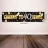 40th Birthday Banner, Happy 40th Birthday Cheers to 40 Years Sign, Gold Glitter Birthday Decoration Supplies