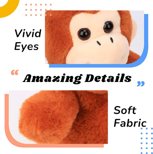 Hopearl Talking Singing Monkey, Walking Electric Interactive Plush Toy that Repeats What You Say, Gifts for Toddlers