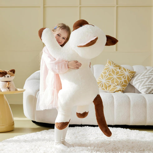 IKASA Giant Siamese Cat Stuffed Animal Plush Toy, Big Jumbo Soft Toy, 30" Cute Huge Size Fluffy Plushie, Gifts for Kids