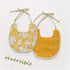 GZMM Baby Bib for Girls, 3 Pack Reversible Waterproof Handmade Natural Cotton Drool Bib 0-12 Months