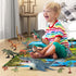 3-5 5-7 45 Oriate Dinosaur Toys w/Large Play Mat, Realistic Mosasaurus Figures Plastic Toys for Kids Including T-Rex