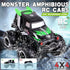 1/20 4WD 8-12 Amphibious Remote Control Cars, Stunt RC Rock Crawler Monster Truck Toy with Two Alternative Rechargeable
