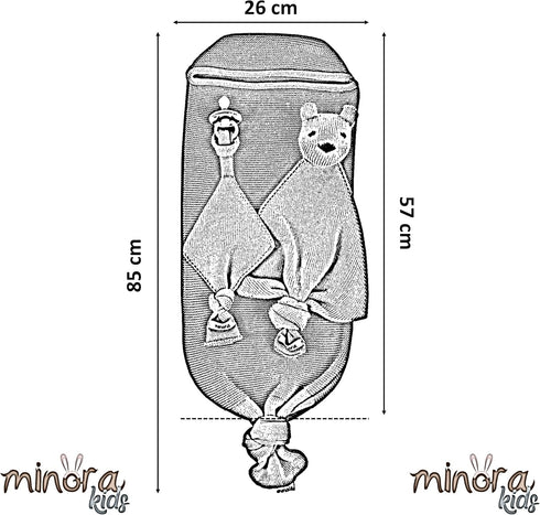 Minora Set, 1 Set (1 1 1 0-8 Newborn Essential Baby Swaddle Blanket Piece Pacifier Holder, Cocoon Swaddle Sleep Sack