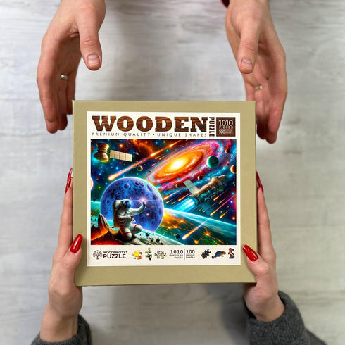 1000 21.25 15.5 inches WOODEN.CITY Cosmic Exploration Wooden Space Puzzle Piece - x - Made in EU
