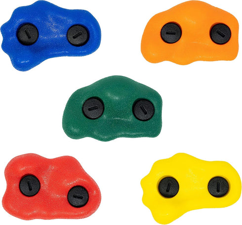 Squirrel Products Rock Climbing Holds for Kids, Deluxe Extra Large Climbing Rocks with Mounting Hardware for DIY Rock