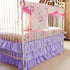 CATPAN 3 Girls,17.7" Cribs,28"x 52" Ruffled Crib Skirt Baby Bed:Solid Tiered Crib Baby Bedding Skirts,Crib Bed Skirt