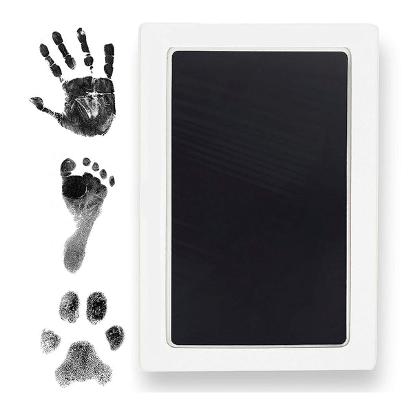 Extra Large Clean Touch Ink Pad for Baby Handprints & Footprints - Inkless Infant Stamp, Safe for Babies, Black