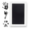 Extra Large Clean Touch Ink Pad for Baby Handprints & Footprints - Inkless Infant Stamp, Safe for Babies, Black