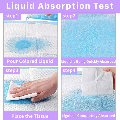 PIEMEET 100 Pack 13X17inch Disposable Changing Pad, Leak Proof Baby Disposable Underpads, Waterproof Diaper Changing