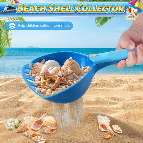 Set 1-3 4-8 Summer Collapsible Beach Sand Toys for Kids - Includes Bucket, Mesh Shovel, Filter Scooper & Castle Molds