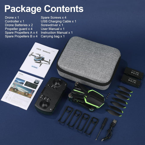 CQDAKET 2 33-Min Drone with Camera for Adults, Batteries Flight, Optical Flow Positioning, One-Touch Takeoff/Landing