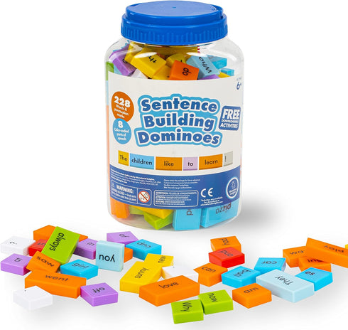 Educational Insights Sentence Building Dominoes - Set of 114 Double-Sided for Ages 6+