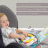 Baby Car Seat Toys for Infants, Steering Wheel with Music Lights & Mirror, Car Seat Toy for Babies 6 to 12 Months