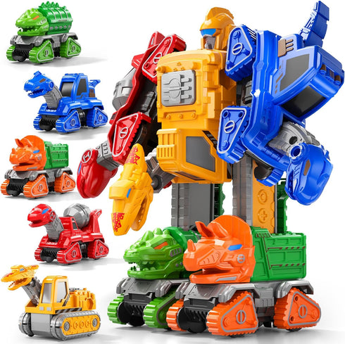 Novaluki Set 6 1 3-5, 3 4 5 6 7 8 Transforming Robot Toys Construction Trucks, Dinosaur Vehicles in Transform Robot