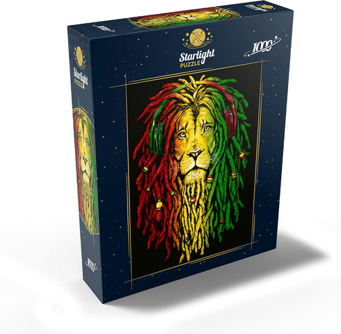 MyPuzzle Rasta Lion - Premium 1000 Piece Jigsaw Puzzle, Made in USA