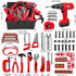Set 48 Set 3 4 5 Kids Tool Piece Toddler Tool with Electronic Toy Drill& Tool Box,Pretend Play Toys