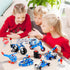 Stem Building Toys for Boys Age 8-12 - Police Toys 6 Mini Metal Model Set, Educational Gifts for Kids 8-12 Years Old