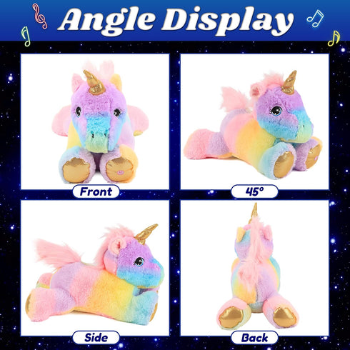 Girls,13" Cuteoy Glowing LED Unicorn Light-up Nightlight Toys Musical Plush Stuffed Animal Singing Lullabies Birthday