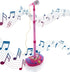 Mozlly Playset MP3 Super Star Kids Karaoke Machine with Microphone Stand - Pink Microphone with Stand with Built