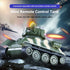 Ouhgnoh 1/72 Mini WWII Gray German Tiger RC Tank Toy Scale Model Electronic Radio Remote Control Vehicle Tank