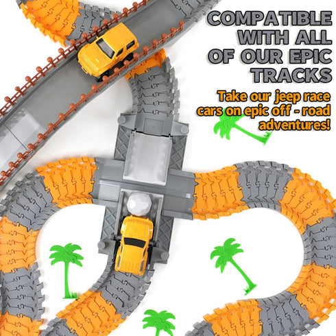 2-Pack 3 4 5 6 7 Set Construction Race Cars Accessories for Kids - Engineering Electric Toy Cars, Birthday Gifts