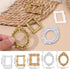 Heclia 5 Pcs Miniature Picture Frames Vintage Dollhouse Photo Frames with Carved Golden Edges for Wall Hanging Desktop