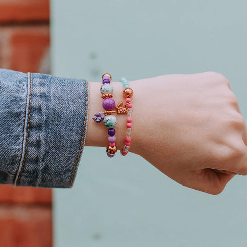 Make It Real: Bedazzled! Charm Bracelets Kit - Create 3 Unique Bracelets, 104 Pieces, DIY Jewelry Kit for Tweens & Girls