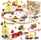 Lehoo Castle 68PCS Wooden Train Set - Toy Train Set for Toddlers