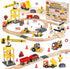 Lehoo Castle 68PCS Wooden Train Set - Toy Train Set for Toddlers