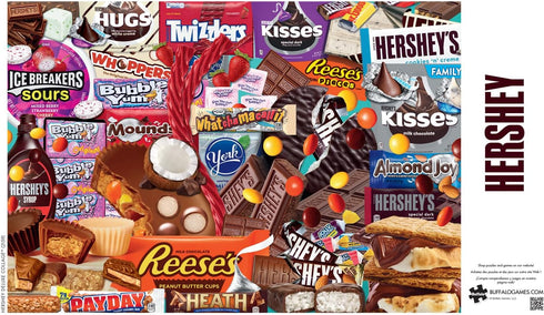 Buffalo Games - Hershey Deluxe Collage, 2000 Piece Jigsaw Puzzle for Adults, Perfect for Game Nights