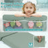 Elbow Set, 1.5 Inch Baby Bath Kneeler and Rest Pad Thick Memory Foam Soft Bath Kneeler with Bath Toys Organizer