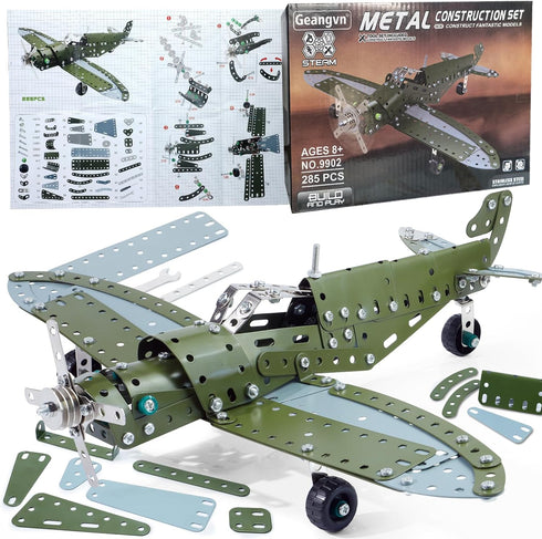 8-13 14 285pcs 8-12, 8-10, 9 10 11 Metal Model Airplane Building Toys for Ages and Up, Plane Stem Toys for Boys Age