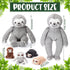 5 Set 13 Inch Mommy 4 Kasyat Pcs Sloth Plush Toy Sloth Stuffed Animal with Cute Baby Plushies in Zippered Belly
