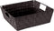 Simplify Large Shelf Woven Strap Tote, Decorative Storage Basket, Built-in Handles, 1 Pack, Chocolate