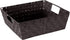Simplify Large Shelf Woven Strap Tote, Decorative Storage Basket, Built-in Handles, 1 Pack, Chocolate