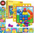 AMOSTING Color Matching Mosaic Pegboard – Early Learning Educational Toys for Boys and Girls