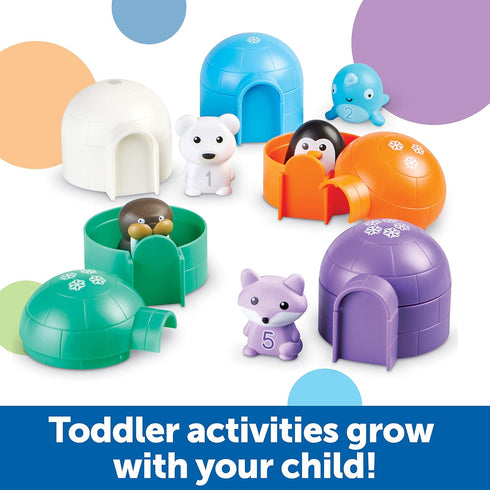 Learning Resources Sort & Seek Polar Animals - Toddler Activities Educational Toy Set 15 Pieces for Age 18 Months+
