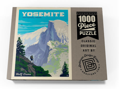 MyPuzzle Yosemite National Park: Half Dome Vista, Vintage Poster - Premium 1000 Piece Jigsaw Puzzle for Adults
