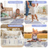 79x71 0-12 Tummy NOONKTY Extra Large Baby Play Mat for Floor, Foldable Foam Playmat for Babies Months & Kids, Non-Toxic