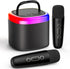 Kids Karaoke Machine, Mini Portable Bluetooth Speaker with 2 Wireless Microphones, Gift for 4-12+ Years Old
