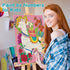 Pack Paint by Numbers Kit for Kids | 10*8" Color by Numbers for Kids Framed Canvas with 17 Acrylic Paint Pots and