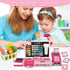 Playset Playset VOPOGLNE Cash Register Toy for Kids, Real Calculator Register, Pretend Play Store with Music, Scanner